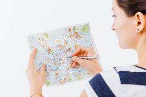 Looking on a map